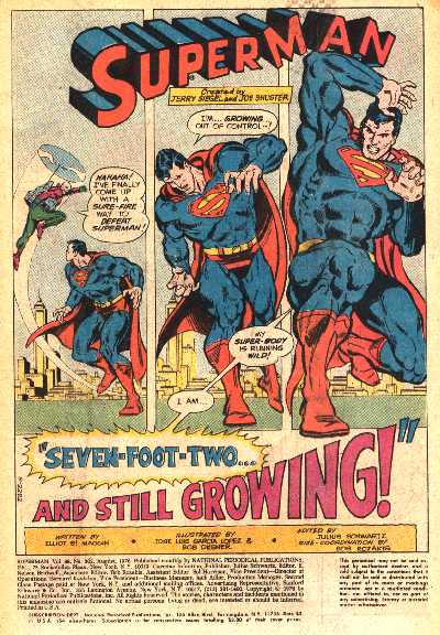 SUPERMAN NO.302 SPLASH PAGE