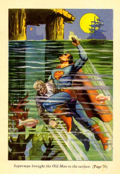 JOE SHUSTER DRAWING FOR GEORGE LOWTHER'S THE ADVENTURES OF SUPERMAN